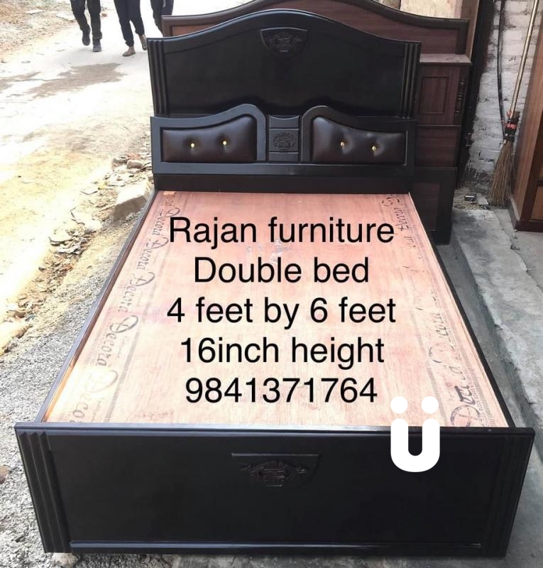 Double bed with single Rexin head