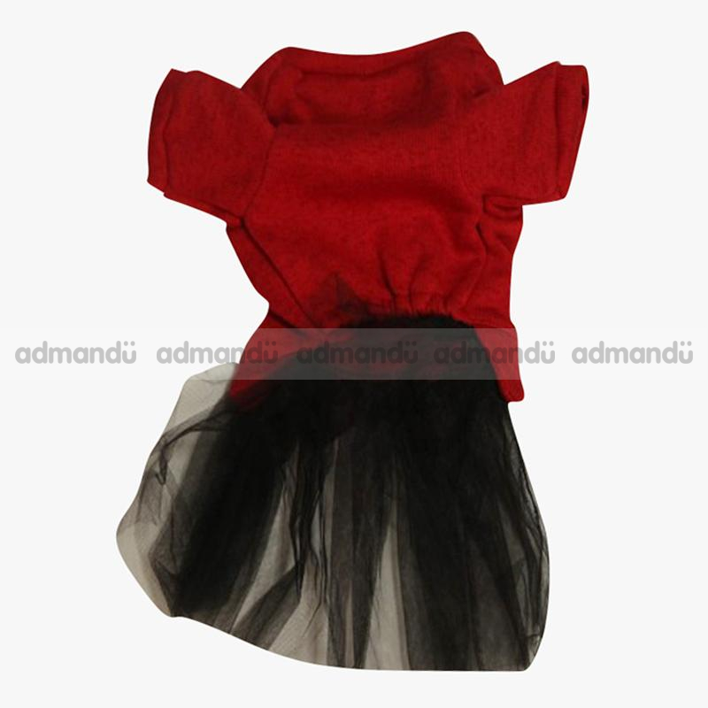Red and Black Frock for  Small Dog