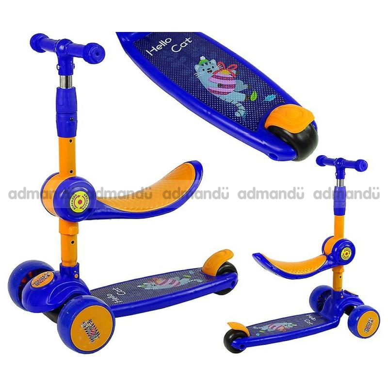 Three Wheeled Balance Saddle Music Diodes Cat Scooter