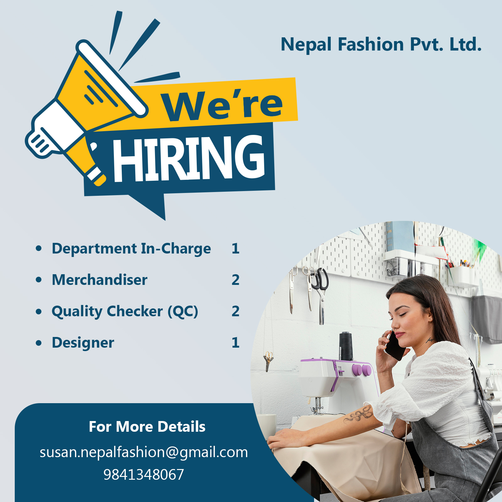 Nepal Fashion Vacancy Announcement